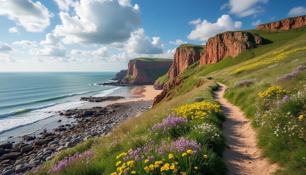 explorez le gr223, un sentier de randonnée unique qui longe le superbe littoral normand. découvrez des paysages côtiers spectaculaires, des villages pittoresques et la richesse naturelle de la normandie sur cet itinéraire d’exception.