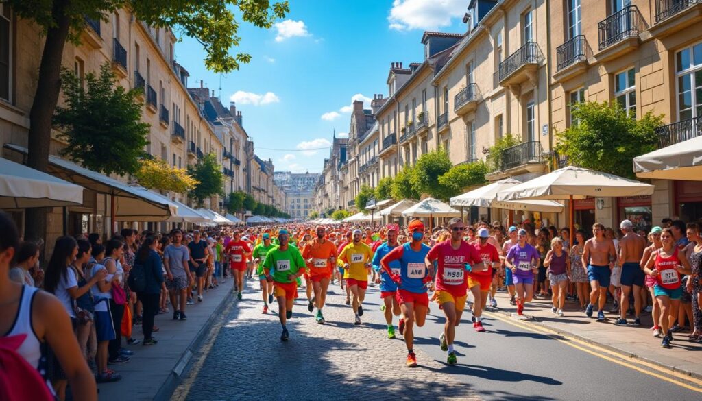 découvrez en images la corrida de vannes, qui a battu un record avec 1 002 coureurs costumés sous un soleil éclatant, mêlant sport et fête dans une ambiance chaleureuse.